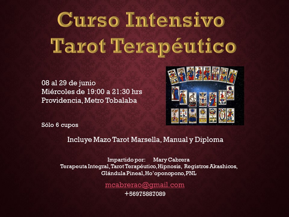 Curso Intensivo Tarot Terapeútico - Terapeutas de Chile